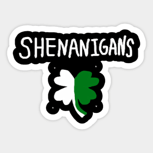 Shenanigans Shamrock Sticker